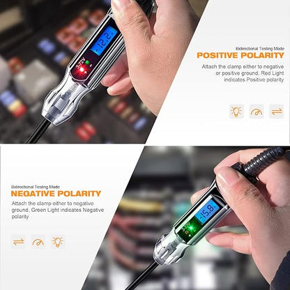 Heavy Duty 3-72V Backlit Digital LCD Circuit Tester, Automotive Test Light - Image 4