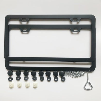 License Plate Frames, 2 Packs Front Rear Car Tags, Aluminum Alloy License Plate by Unknown