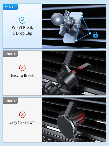 VICSEED for MagSafe Car Mount Magnetic Phone Holder for Car Vent 360 Adjustable - Image 6