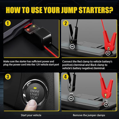 012 Jump Starter Battery Pack, 4000A Peak Car Battery Charger Jump Starter - Image 6