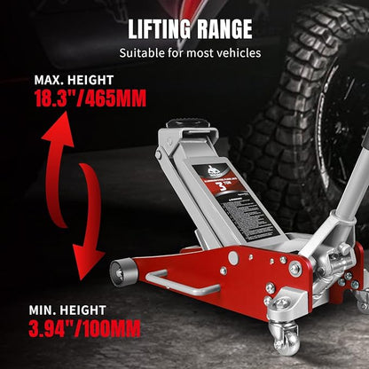 3 Ton Low Profile, Aluminum and Steel Racing Floor Jack - Image 4
