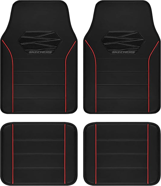 Skechers Memory Foam Car Mats, Leather Piping Floor Mats by Skechers