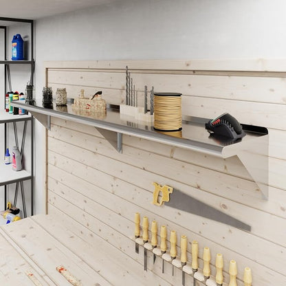 AmGood 72" Long X 12" Deep Stainless Steel Wall Shelf | NSF Certified | - Image 6