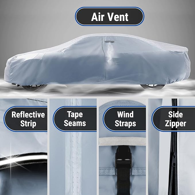 iCarCover Premium Car Cover for 1966-1970 Chevy Caprice Wagon Heavy Duty - Image 5