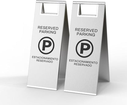 Reserved Parking Sign – Foldable Heavy Duty Plastic A-Frame by CrazyAnt