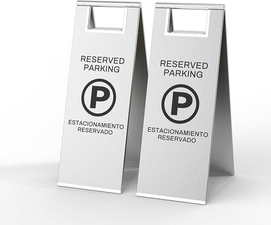 Reserved Parking Sign – Foldable Heavy Duty Plastic A-Frame by CrazyAnt