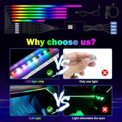 WEBUPAR Dreamcolor Interior Car Lights - 10 in 1 LED Strip Lights - Image 2