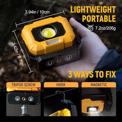 Adelante 2Pack Magnetic Work Light Rechargeable, 1500LM LED Work Light - Image 2