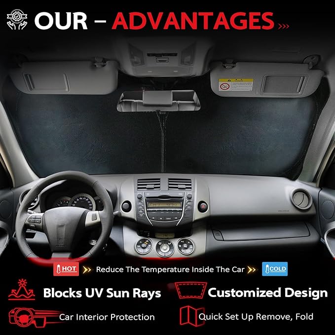 KAYZT Windshield Sun Shade for Mazda CX5 2017-2025 Foldable Sunshade CX-5 Sport - Image 3