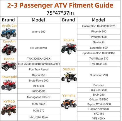600D ATV Cover, Waterproof & Windproof 4 Wheeler Covers Outdoor Storage - Image 6