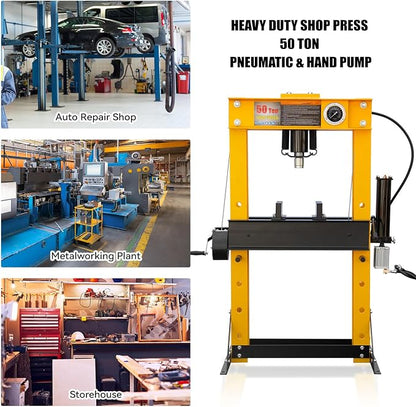 50T Hydralic Shop Press H-Frame Garage/Shop Floor Press - Image 9