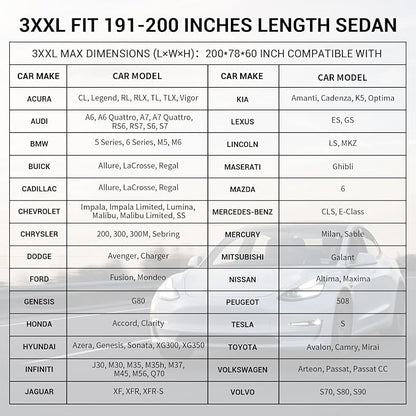 Waterproof Car Cover for Automobiles, All Weather Full Exterior Covers Fit for - Image 6