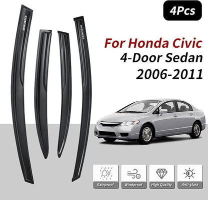 Rain Guards Side Window Visor Vent Outside Mount - Image 3