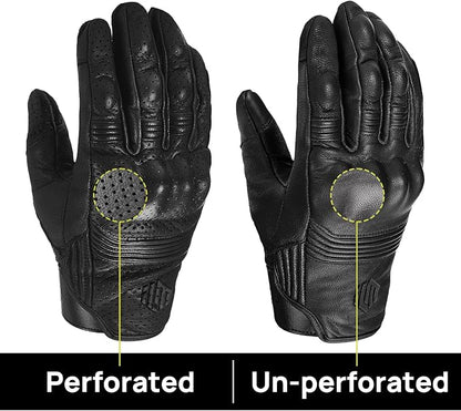 ILM Goatskin Leather Motorcycle Motorbike Powersports Racing Gloves Touchscreen - Image 8