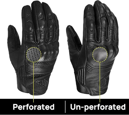 ILM Goatskin Leather Motorcycle Motorbike Powersports Racing Gloves Touchscreen - Image 6