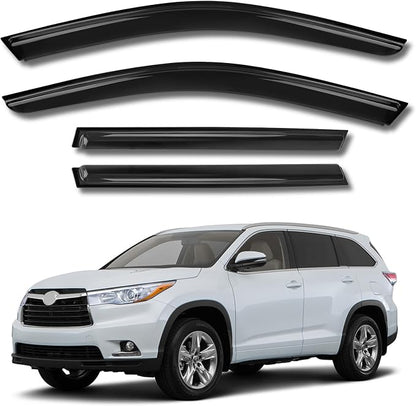 Rain Guards for Car Windows, Tape-On Window Visors Rain Guards Fit for by KYX