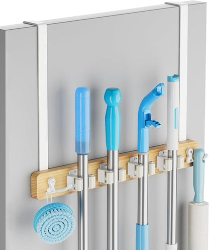 Lorbro Broom Holder Door Mount, Over the Door Broom and Mop Holder by Lorbro