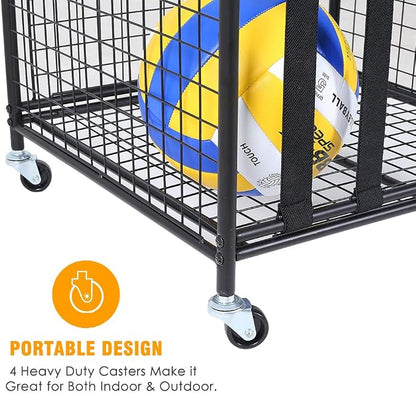 Snail Garage Sports Equipment Storage Organizer Sports Ball Storage Rolling Cart - Image 6