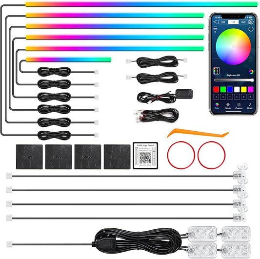 Dreamcolor Acrylic Interior Car LED Strip Light by MAODANER