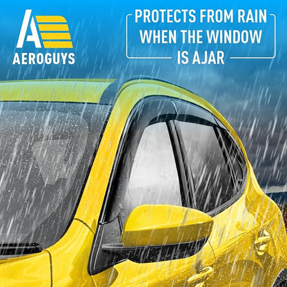 Extra Durable Window Deflectors Tape-On Window Visors Rain Guards Fit - Image 2