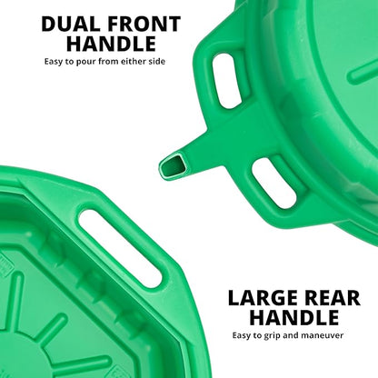 NEIKO 20761A Large Coolant/Oil Drain Pan, 4 Gallon Capacity, Antifreeze Green - Image 4