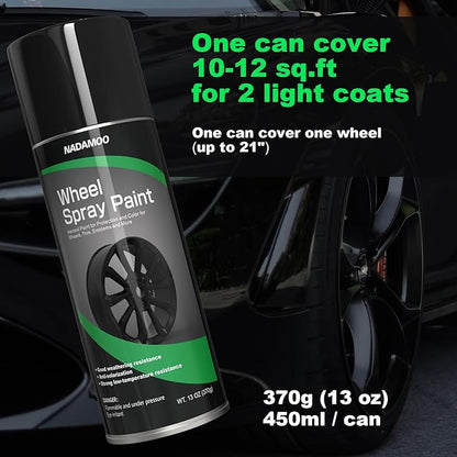 NADAMOO Aluminum Wheel Spray Paint, Car Rim Aerosol Paint - Image 5