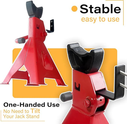 4 Packs Jack Stands Wall Mount Organizer, Heavy Duty Stainless Steel Holder - Image 4