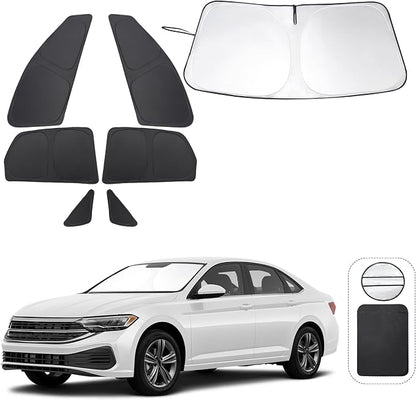 TINGLU Window Shades for Volkswagen VW Jetta 2019-2024 2025 Accessories Car by TINGLU