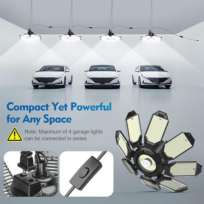 TANBABY 2 Pack Motion Sensor Garage Light, Deformable Garage Lights Ceiling LED - Image 6