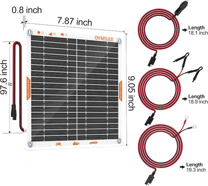 OYMSAE 5W 12V Solar Car Battery Charger Portable Waterproof Solar Power Battery - Image 5