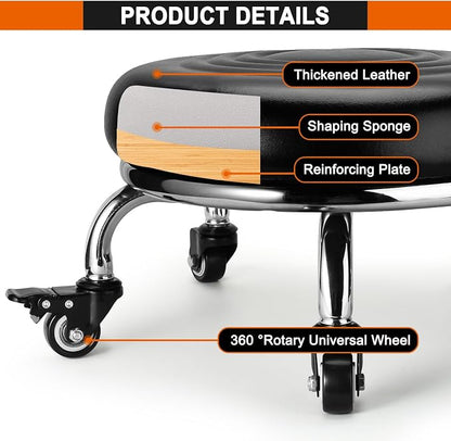 Low Rolling Stool, Low Stool - Image 5