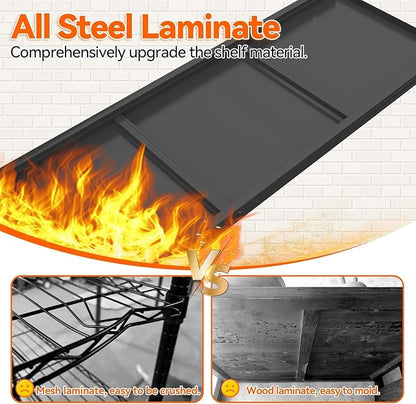 Metal Garage Shelving Unit, Heavy Duty 5-Tier Adjustable Storage Rack, Steel - Image 5