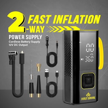 Tire Repair Kit with Air Compressor Car Emergency Kit with Universal Tire Plugs - Image 6