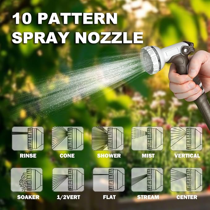 Retractable Garden Hose Reel, 1/2 in 100+6 ft, Heavy Duty Wall Mounted Water - Image 5