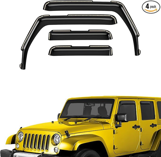 Extra Durable Window Deflectors in-Channel Window Visors Rain Guards Fit by AEROGUYSCustomfitrainguard