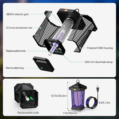 Buzbug LED Bug Zapper Outdoor and Lighting, 10 Years Lifespan, IPX4 Waterproof - Image 7