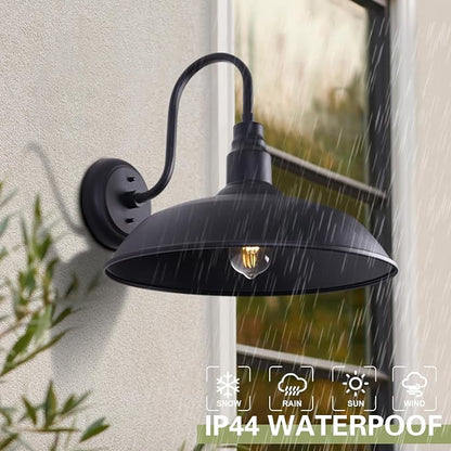 16 Inch Dome Barn Light for Porch, Large Gooseneck Outdoor Light Fixture for - Image 4