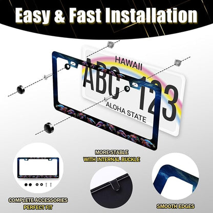 Sea Turtle License Plate Frame Blue Turtles License Plate Stainless Steel Ocean - Image 7