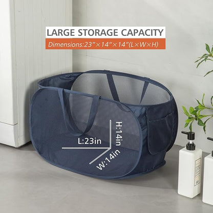 Sturdy Mesh Laundry Hamper Basket Bag, Pop up Basket - Image 4