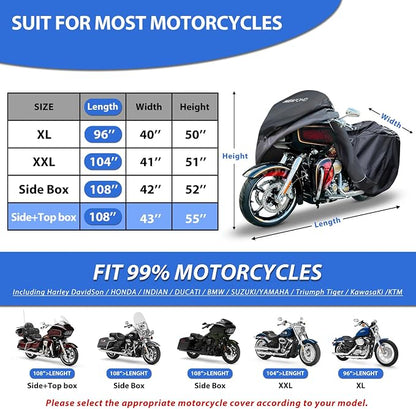Motorcycle Cover for Harley Davidson Touring Models Road Glide Limited - Image 2