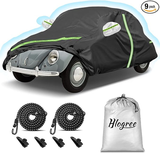 Car Cover for 1960-1980 Beetle Bug Sedan 2-Door, Full Exterior Car Covers for by HLOGREE