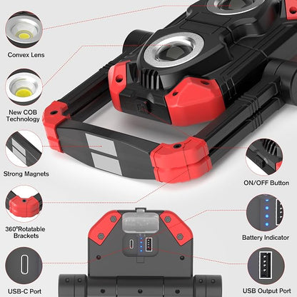 Adelante 2Pack Rechargeable LED Work Light - Image 5