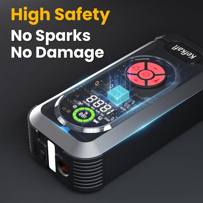 Jump Starter with Air Compressor, 5000A Car Battery Jump Starter Portable 150 - Image 7