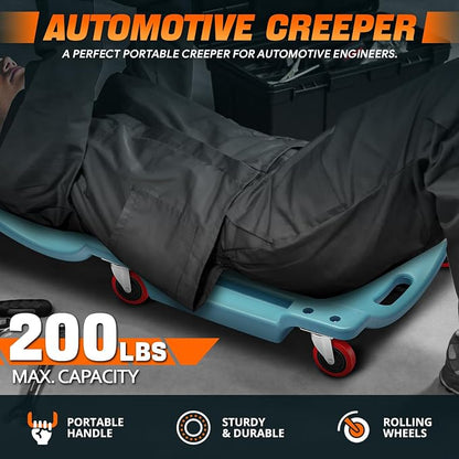 DNA MOTORING 36" L X 17" W x 4.25" H Vehicle Repair Low Profile Automotive - Image 2