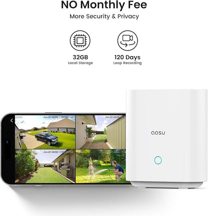 AOSU Security Cameras Outdoor Wireless, Add-On Camera, Add-On Cameras Must Be - Image 2
