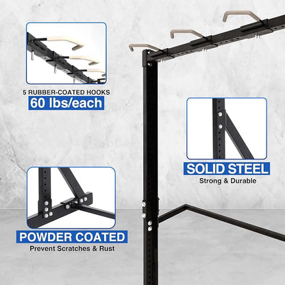 Yes4All Freestanding Bike Storage Rack, 300 Lbs 5 Levels Sturdy Steel Vertical - Image 4