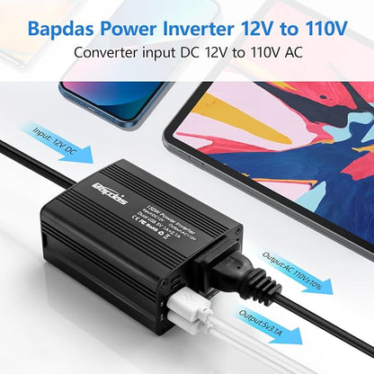 150W Car Power Inverter DC 12V to 110V AC Car Adapter - Image 6