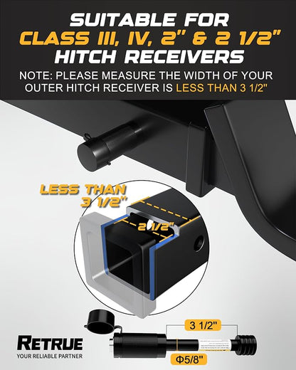 RETRUE Trailer Hitch Locks, 5/8" Locking Hitch Pin - Image 2