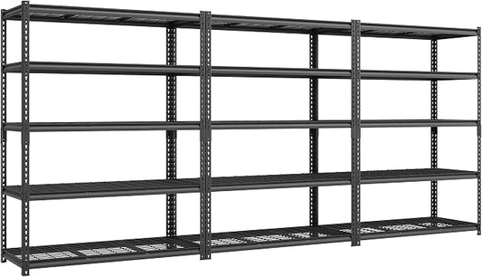 SONGMICS 5-Tier Storage Shelves Set of 3, Heavy-Duty Garage Shelving, by SONGMICSbySONGMICSHOME