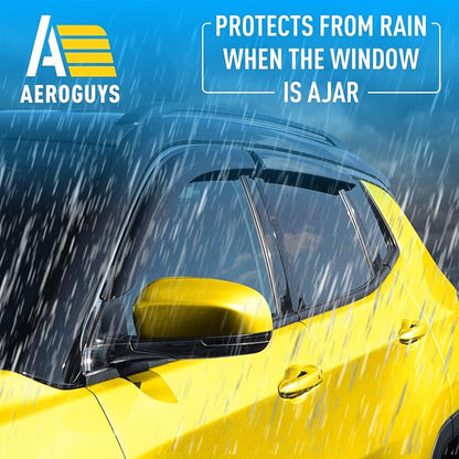 Extra Durable Window Deflectors Tape-On Window Visors Rain Guards Fit - Image 2